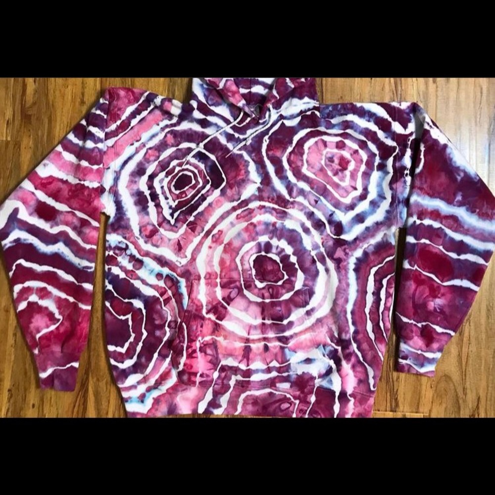 Amethyst Geode Ice Dye Hoodie unisex medium